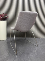 Pair of Elite Escape Designer Lounge Chair Grey Fabric Chrome Legs – Modern Office / Reception Seating – UK Delivery