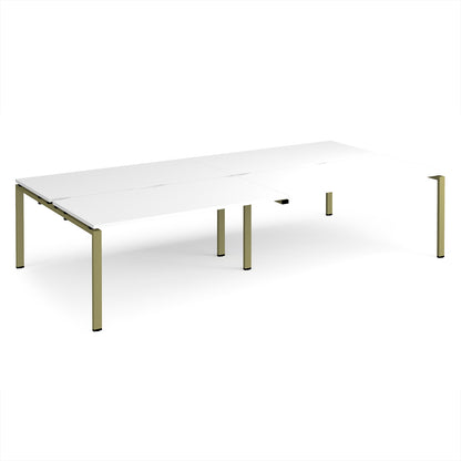 Adapt double back to back desks 1600mm deep - E3216-GN-WH