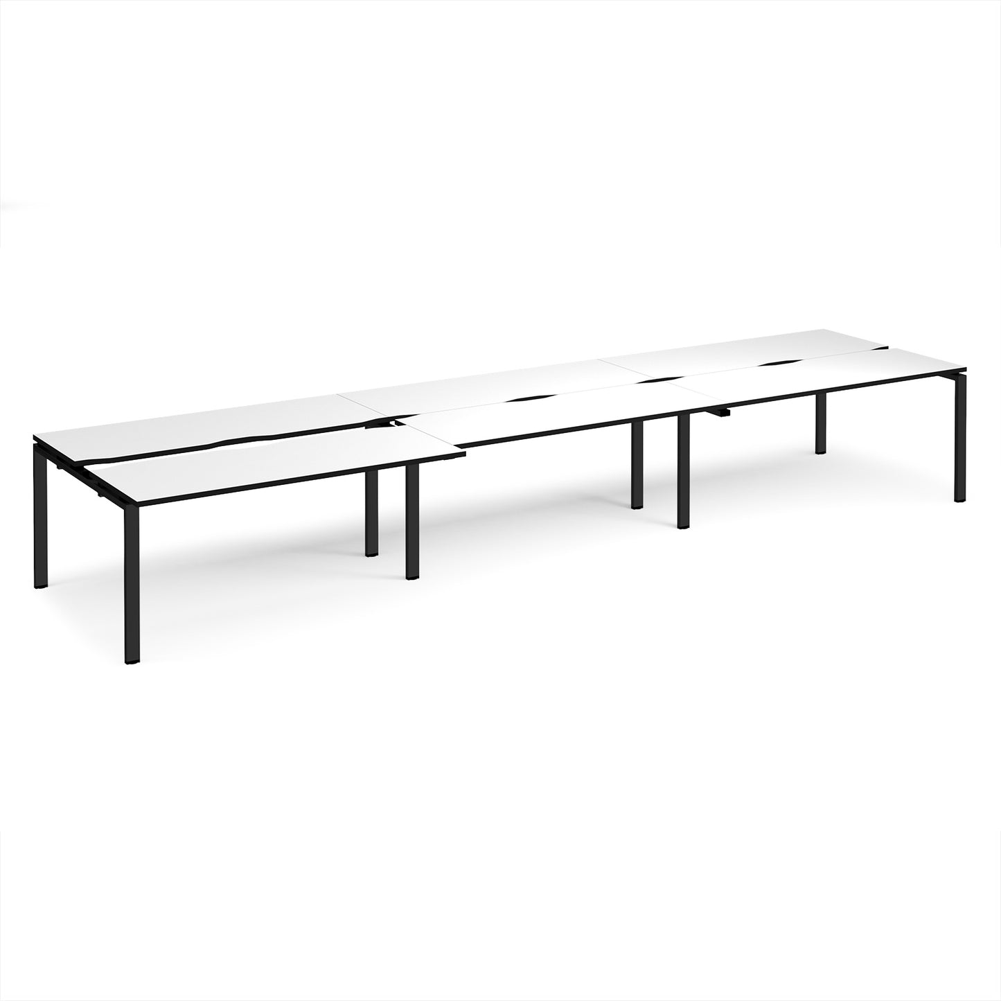 Adapt sliding top triple B2B desks 1200mm deep - STE4812-K-WK