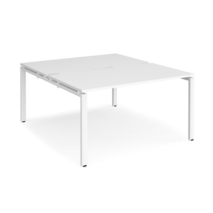 Adapt back to back desks 1600mm deep - E1416-WH-WH