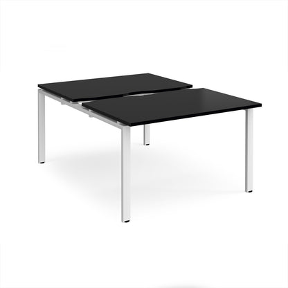 Adapt sliding top B2B desks 1600mm deep - STE1216-WH-BK