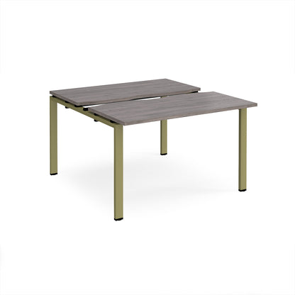 Adapt sliding top B2B desks 1200mm deep - STE1212-GN-GO