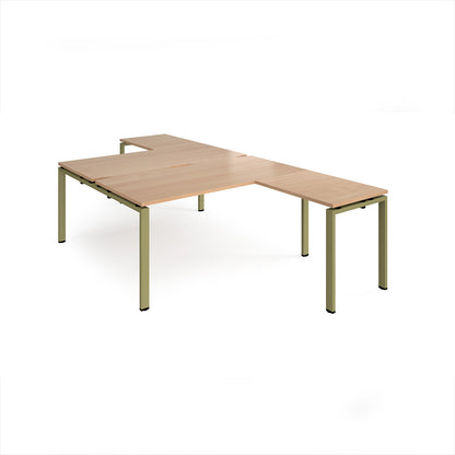 Adapt back to back desk with return - ER16168-GN-B