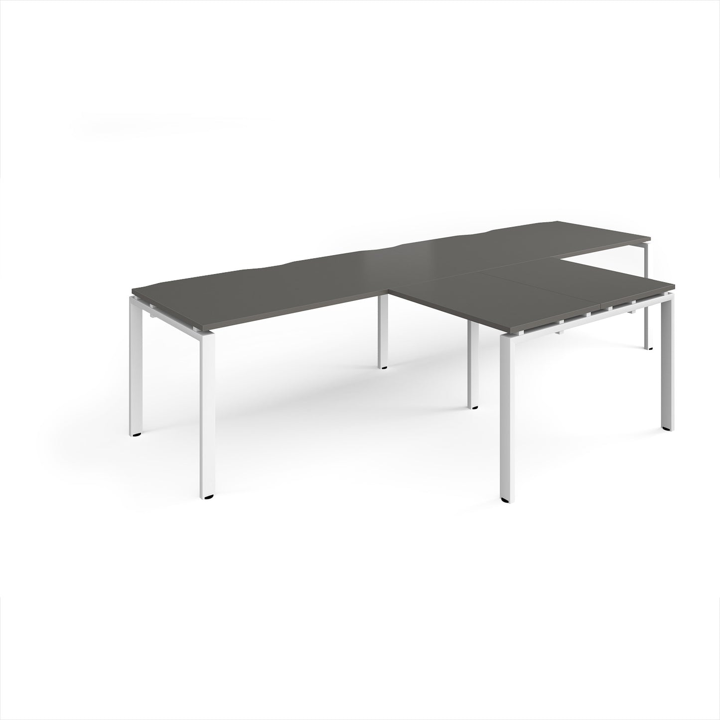 Adapt double desk with returns - ER3288-WH-OG