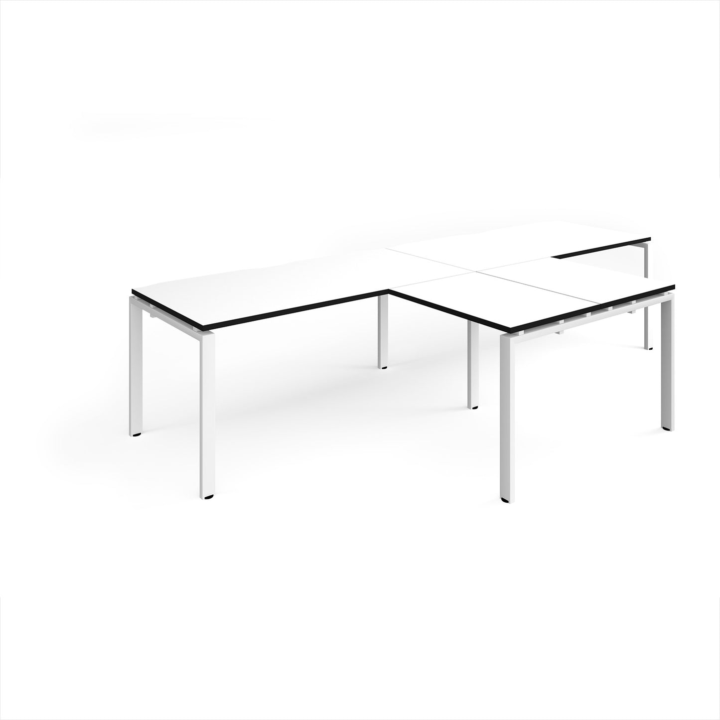 Adapt double desk with returns - ER3288-WH-WK