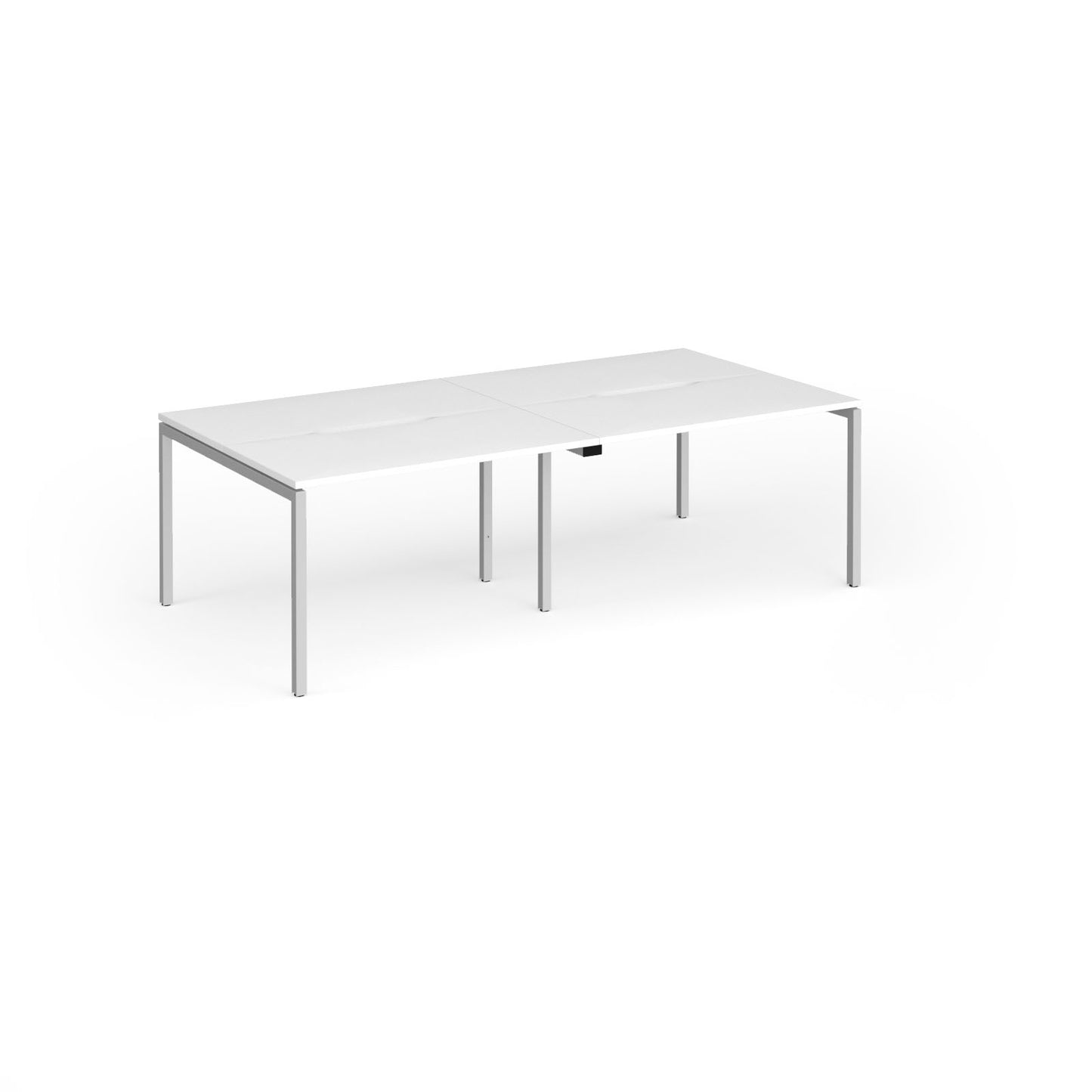 Connex Plus Goal Post Double Back to Back Desks 1200mm deep - GCO2412-S-WH