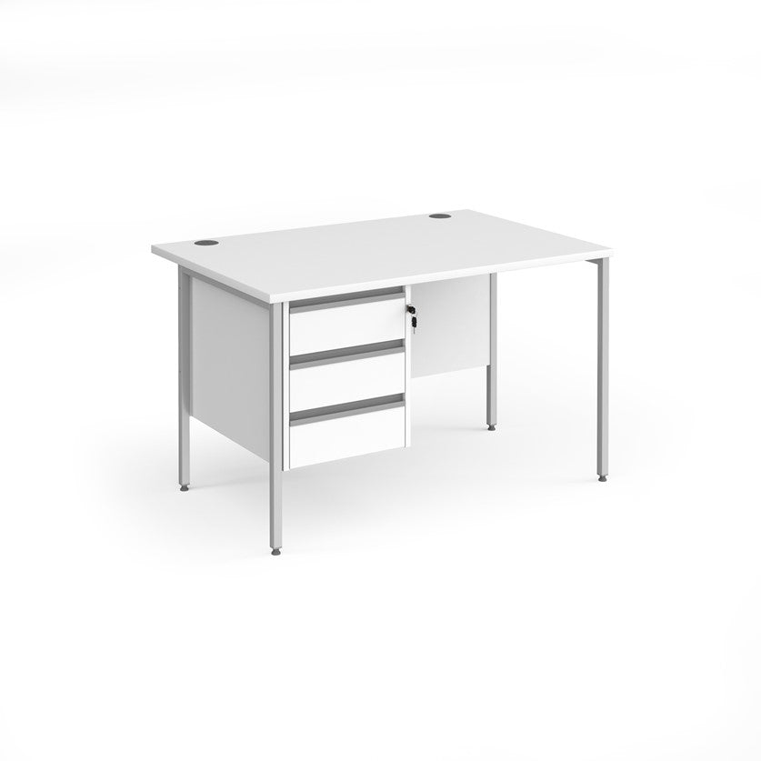 H-Frame straight desk 80cm deep