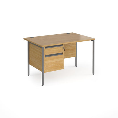 H-Frame straight desk 80cm deep