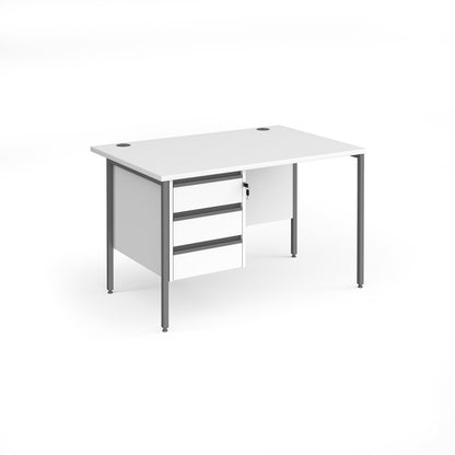 H-Frame straight desk 80cm deep