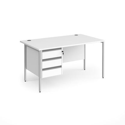 H-Frame straight desk 80cm deep