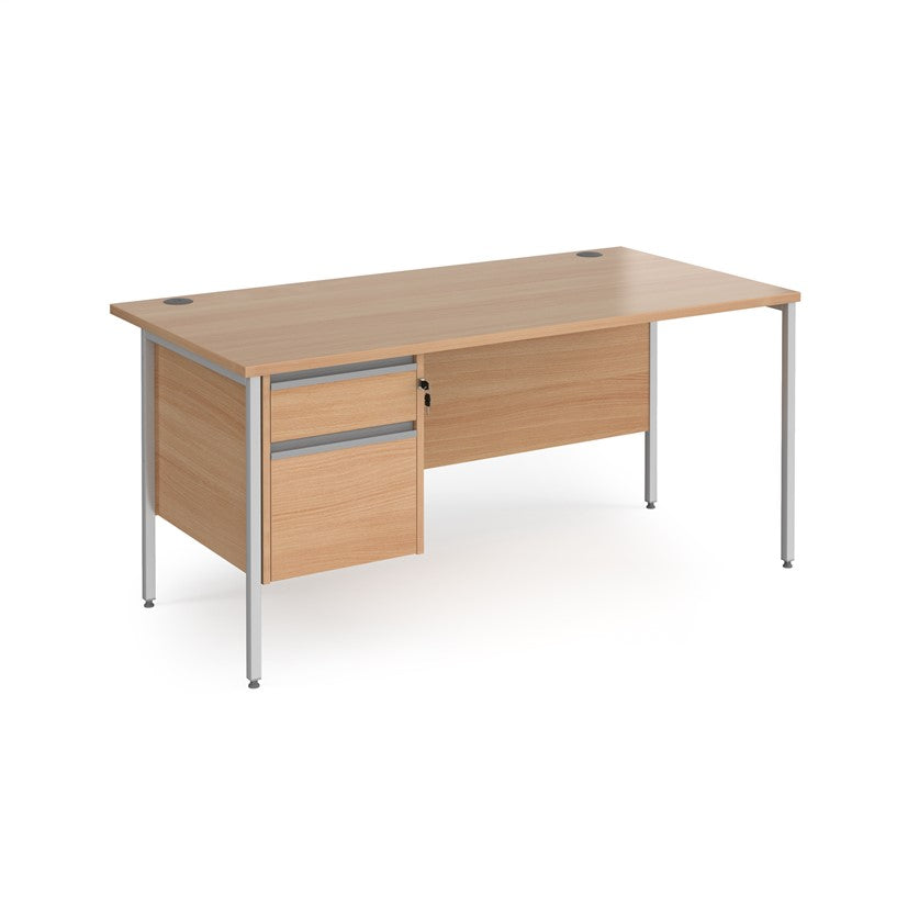 H-Frame straight desk 80cm deep