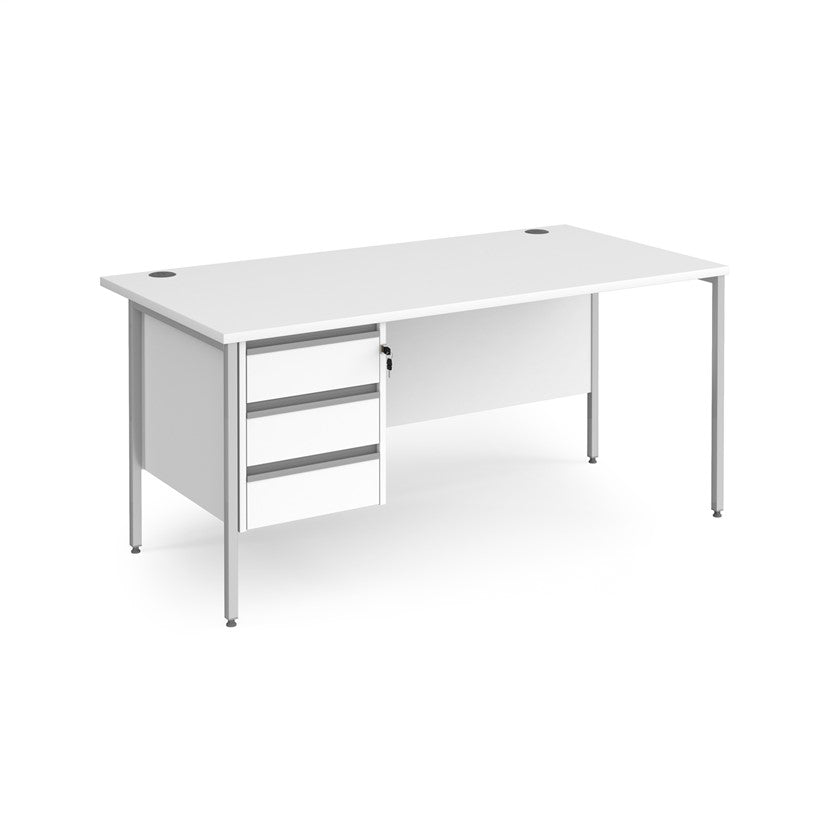 H-Frame straight desk 80cm deep