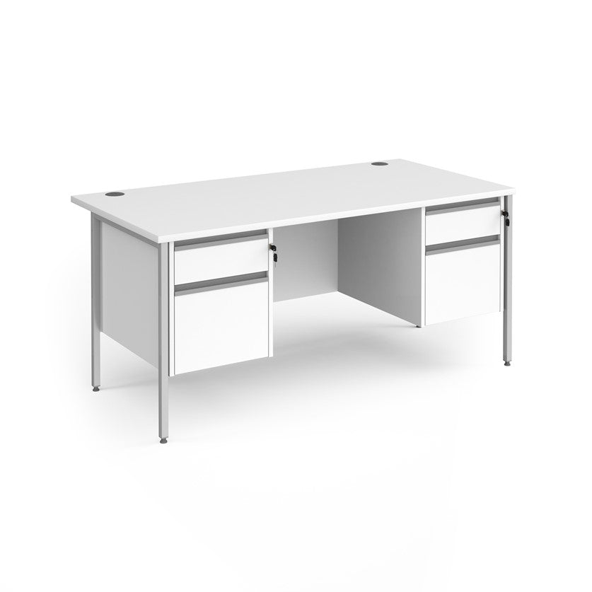 H-Frame straight desk 80cm deep