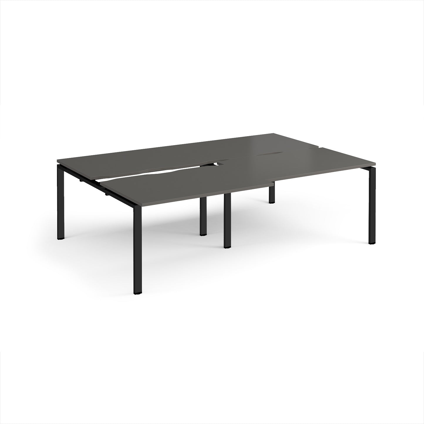 Adapt sliding top double B2B desks 1600mm deep - STE2416-K-OG