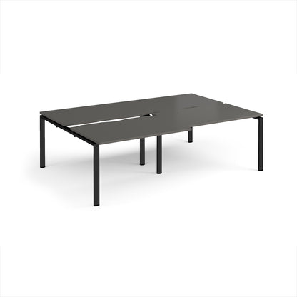 Adapt sliding top double B2B desks 1600mm deep - STE2416-K-OG