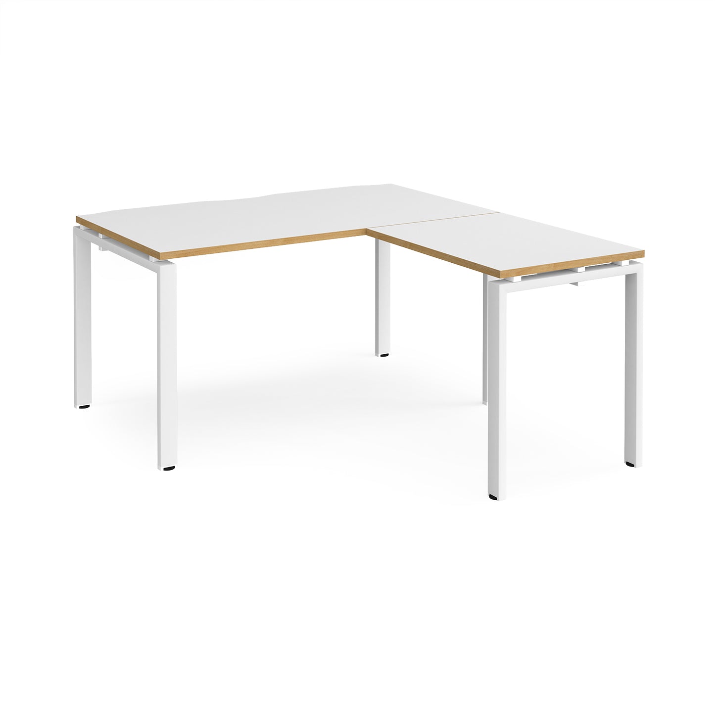 Adapt straight desk with return - ER1488-WH-WO
