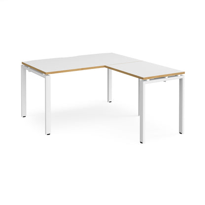 Adapt straight desk with return - ER1488-WH-WO
