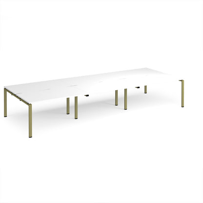 Adapt triple back to back desks 1600mm deep - E4216-GN-WH
