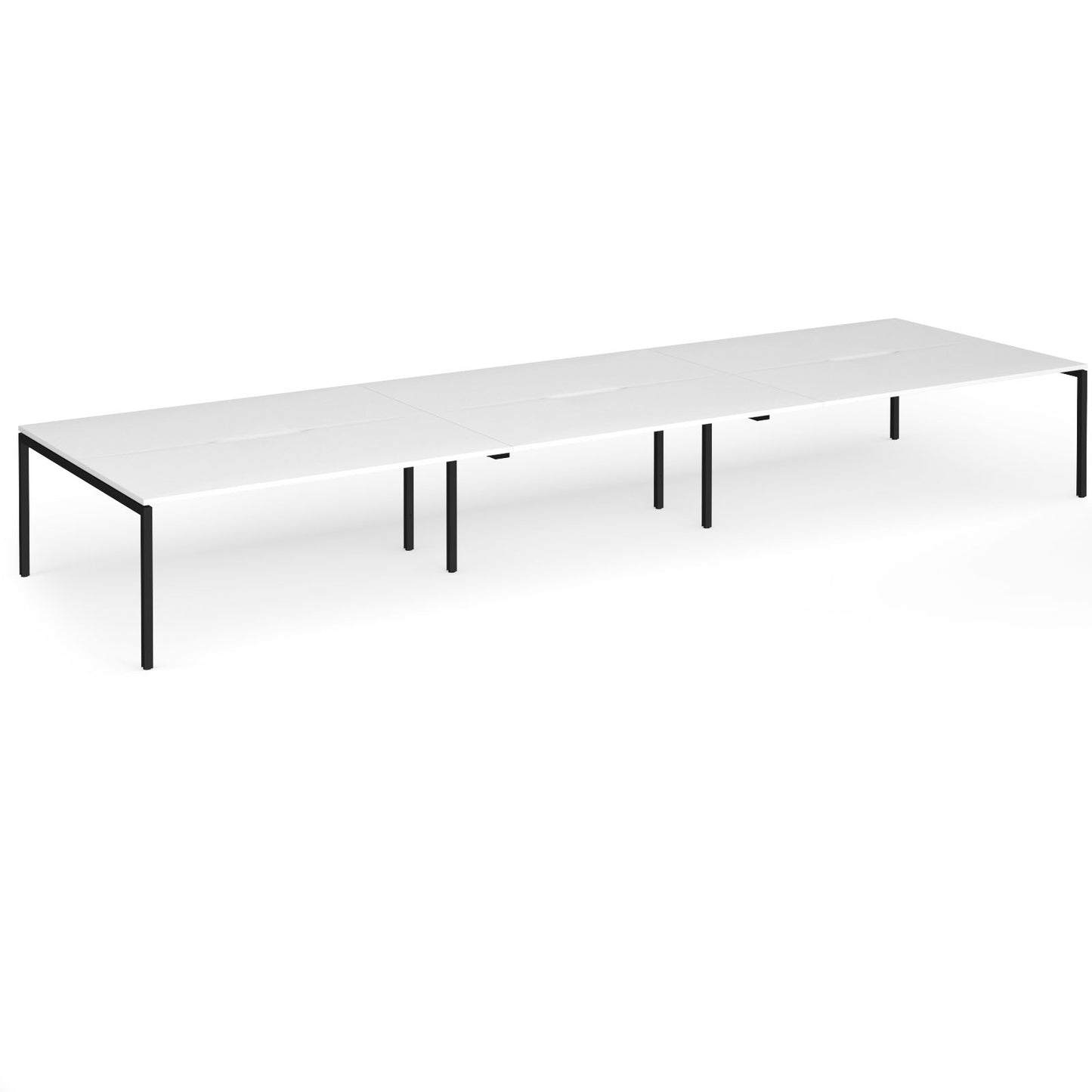 Connex Plus Goal Post Double Back to Back Desks 1600mm deep - GCO5416-K-WH