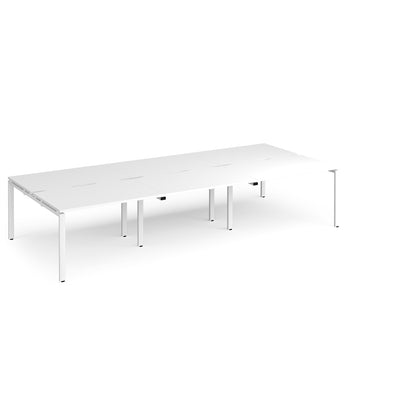 Adapt triple back to back desks 1600mm deep - E3616-WH-WH