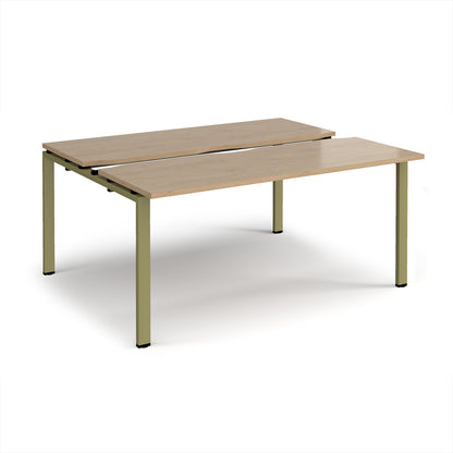 Adapt sliding top B2B desks 1200mm deep - STE1612-GN-KO