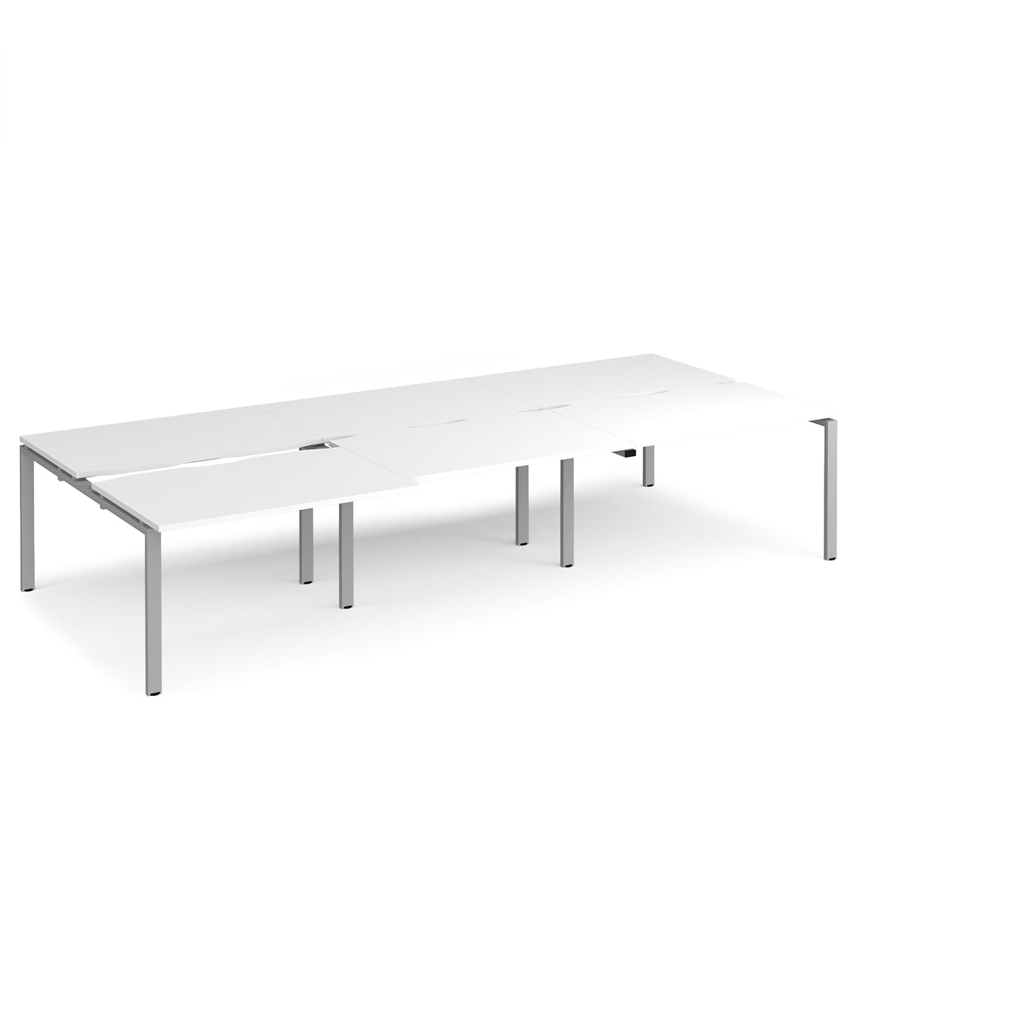 Adapt sliding top triple B2B desks 1600mm deep - STE3616-S-WH