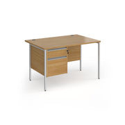 Contract 25 H-Frame straight desk with 2 drawer pedestal