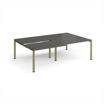 Adapt sliding top double B2B desks 1600mm deep - STE2416-GN-OG