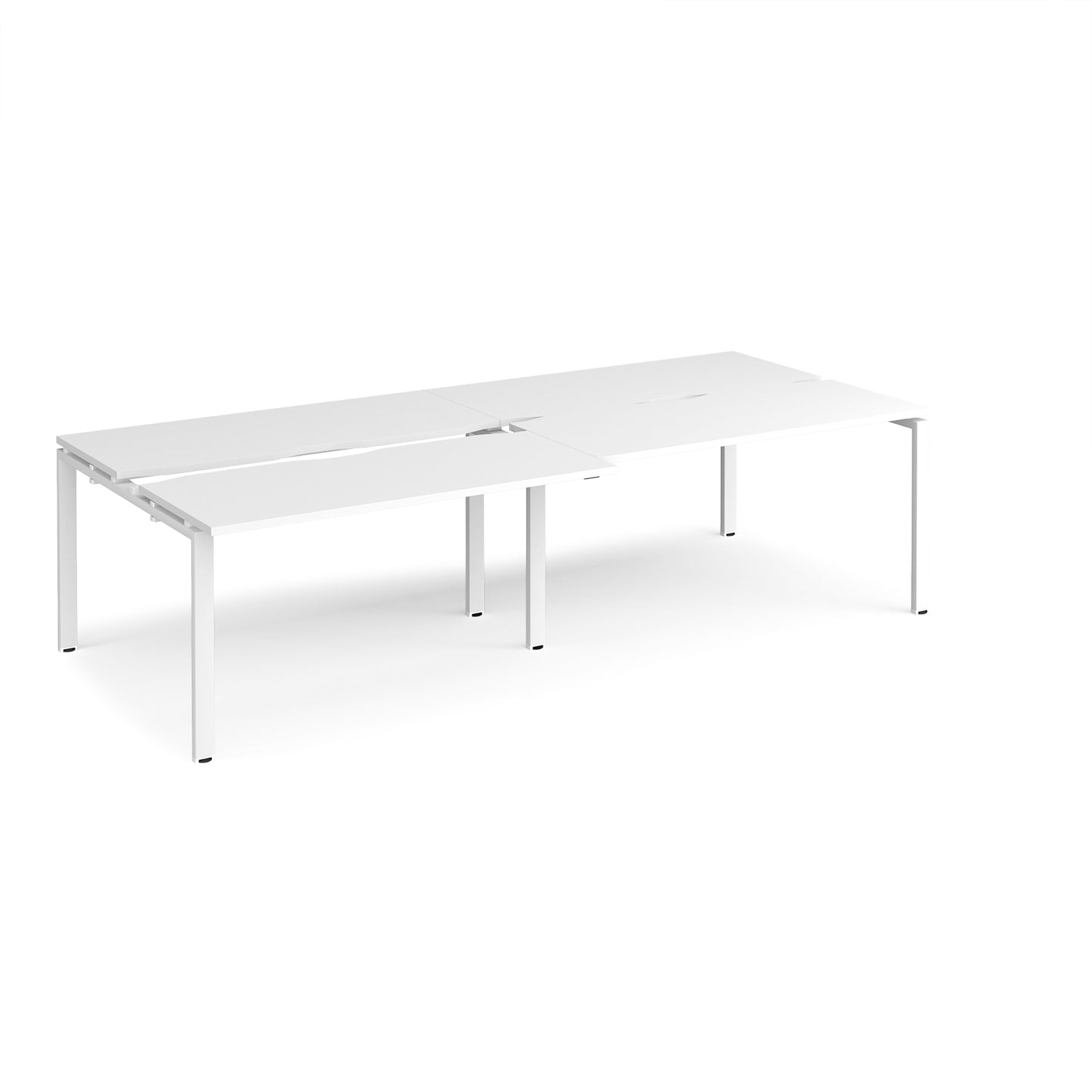 Adapt sliding top double B2B desks 1200mm deep - STE2812-WH-WH