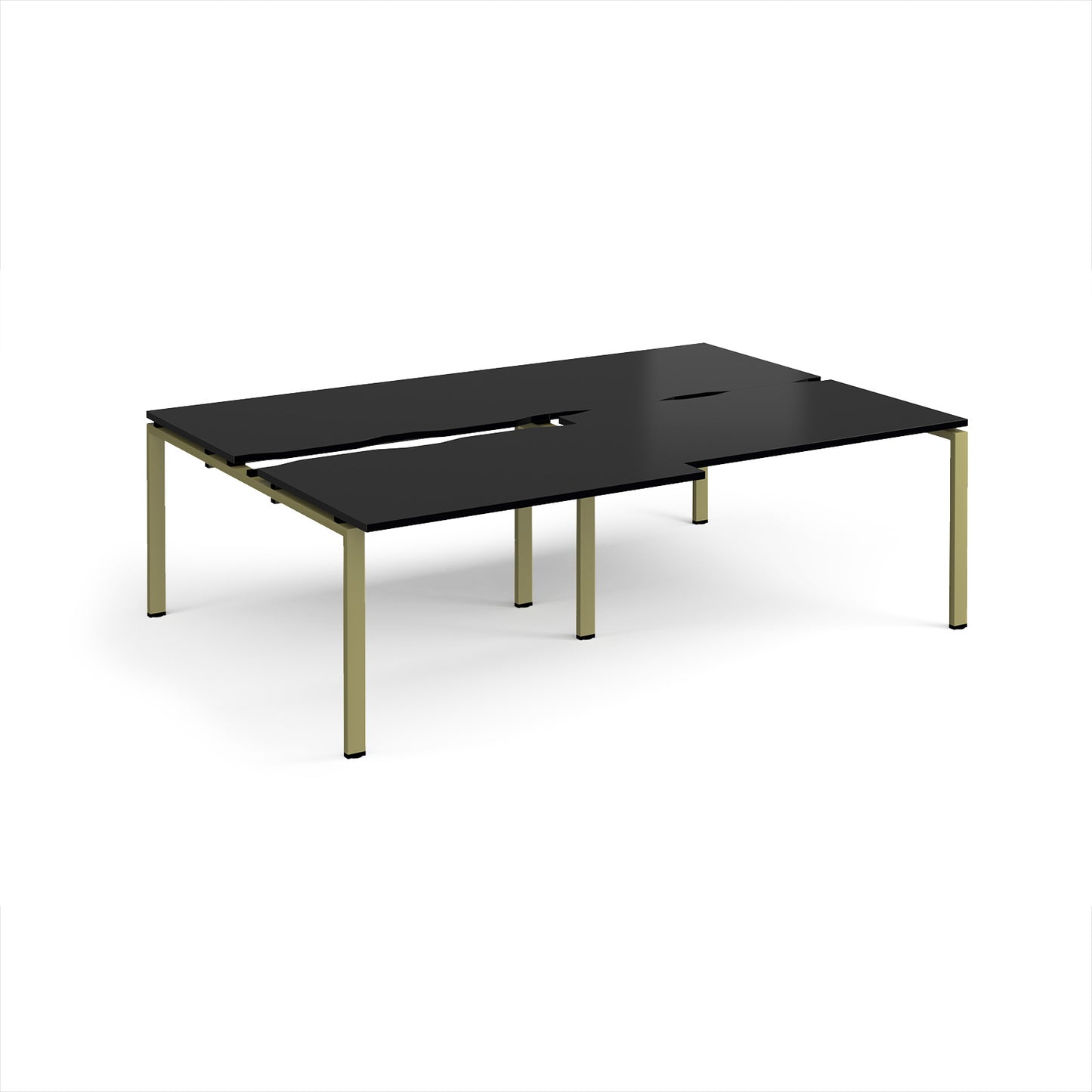 Adapt sliding top double B2B desks 1600mm deep - STE2416-GN-BK