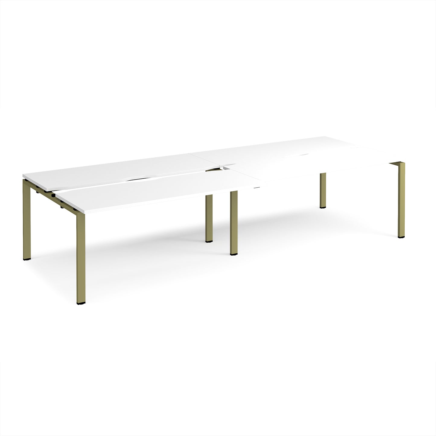 Adapt sliding top double B2B desks 1200mm deep - STE3212-GN-WH
