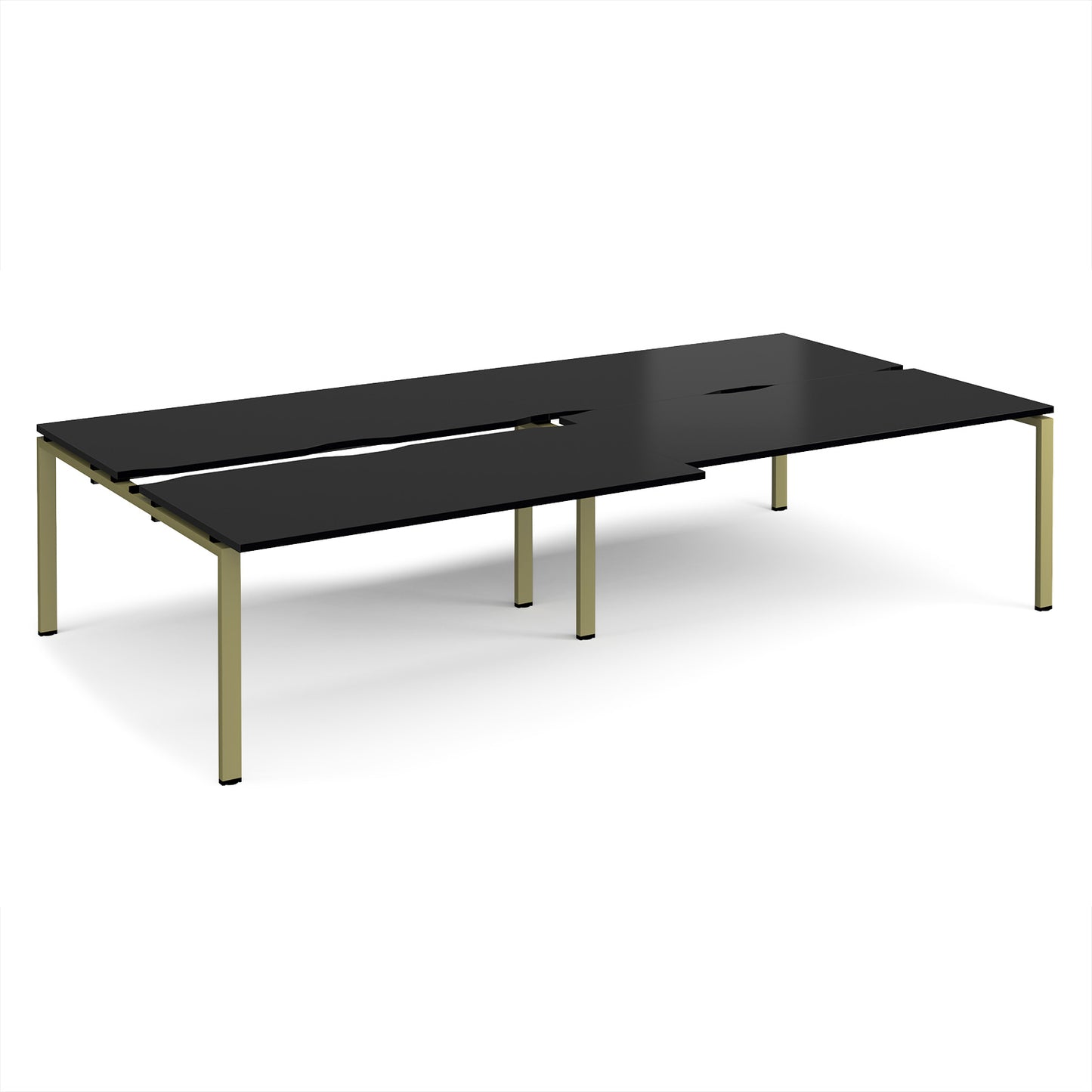 Adapt sliding top double B2B desks 1600mm deep - STE3216-GN-BK