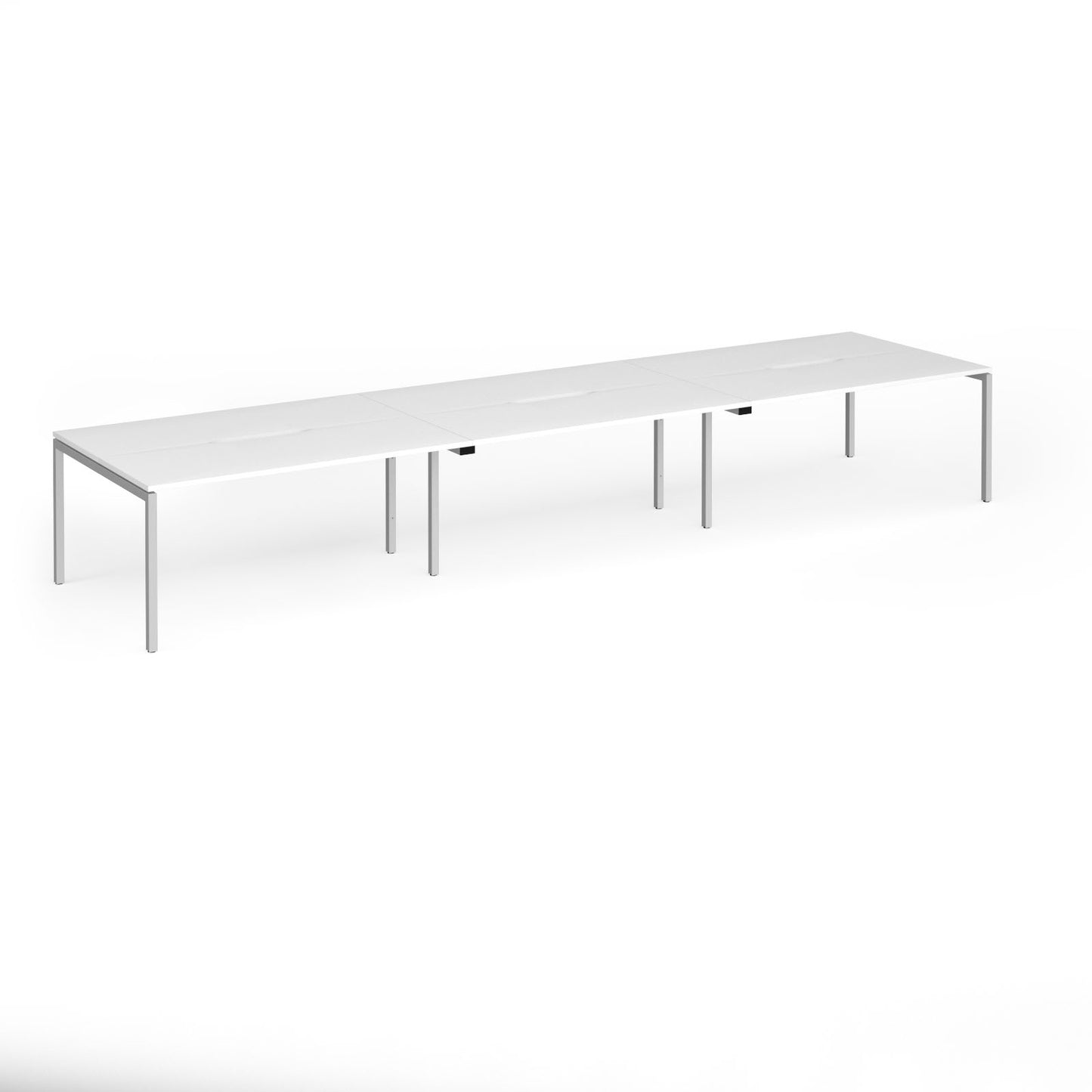 Connex Plus Goal Post Double Back to Back Desks 1200mm deep - GCO4812-S-WH