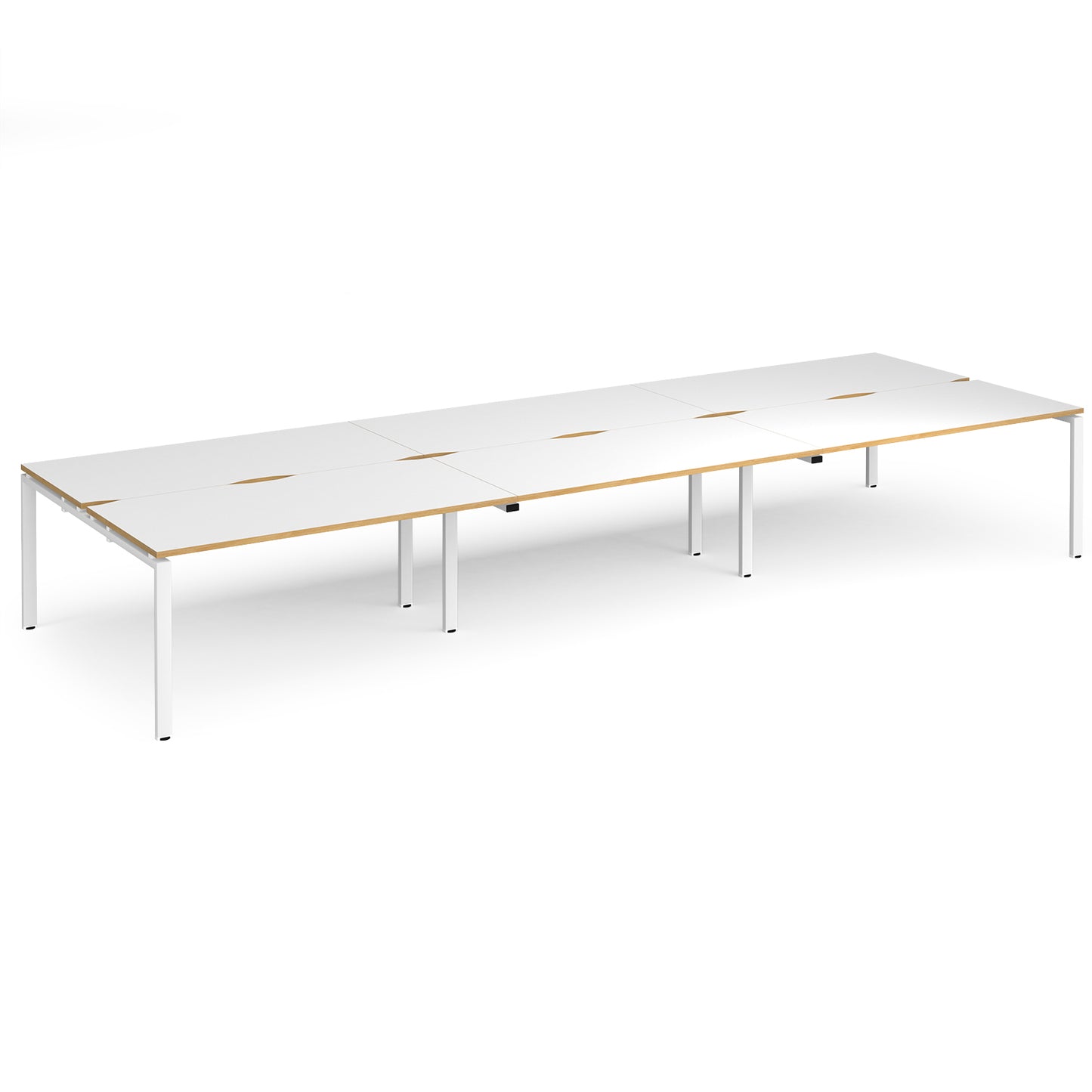 Adapt triple back to back desks 1600mm deep - E4816-WH-WO