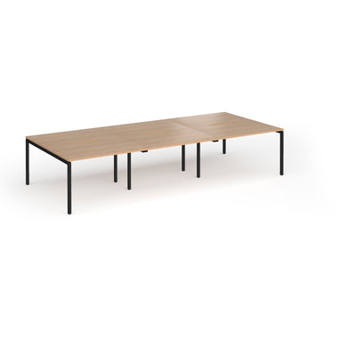 Connex Plus Goal Post Double Back to Back Desks 1600mm deep - GCO3616-K-B