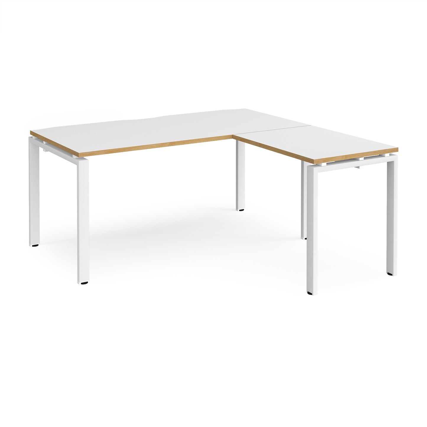 Adapt straight desk with return - ER1688-WH-WO
