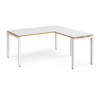 Adapt straight desk with return - ER1688-WH-WO