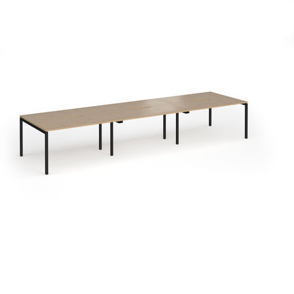Connex Plus Goal Post Double Back to Back Desks 1200mm deep - GCO4212-K-KO