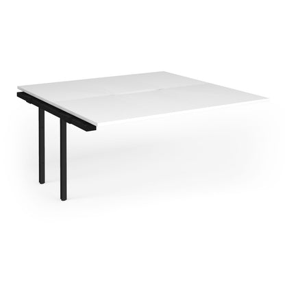 Connex Plus Goal Post back to back add on desks 1600mm deep - GCO1616-AB-K-WH