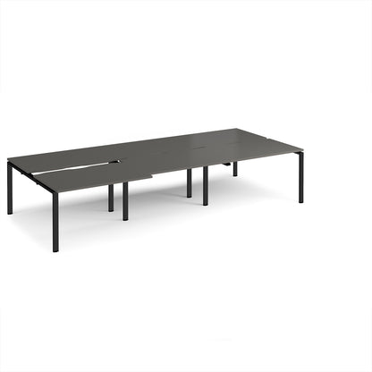 Adapt sliding top triple B2B desks 1600mm deep - STE3616-K-OG