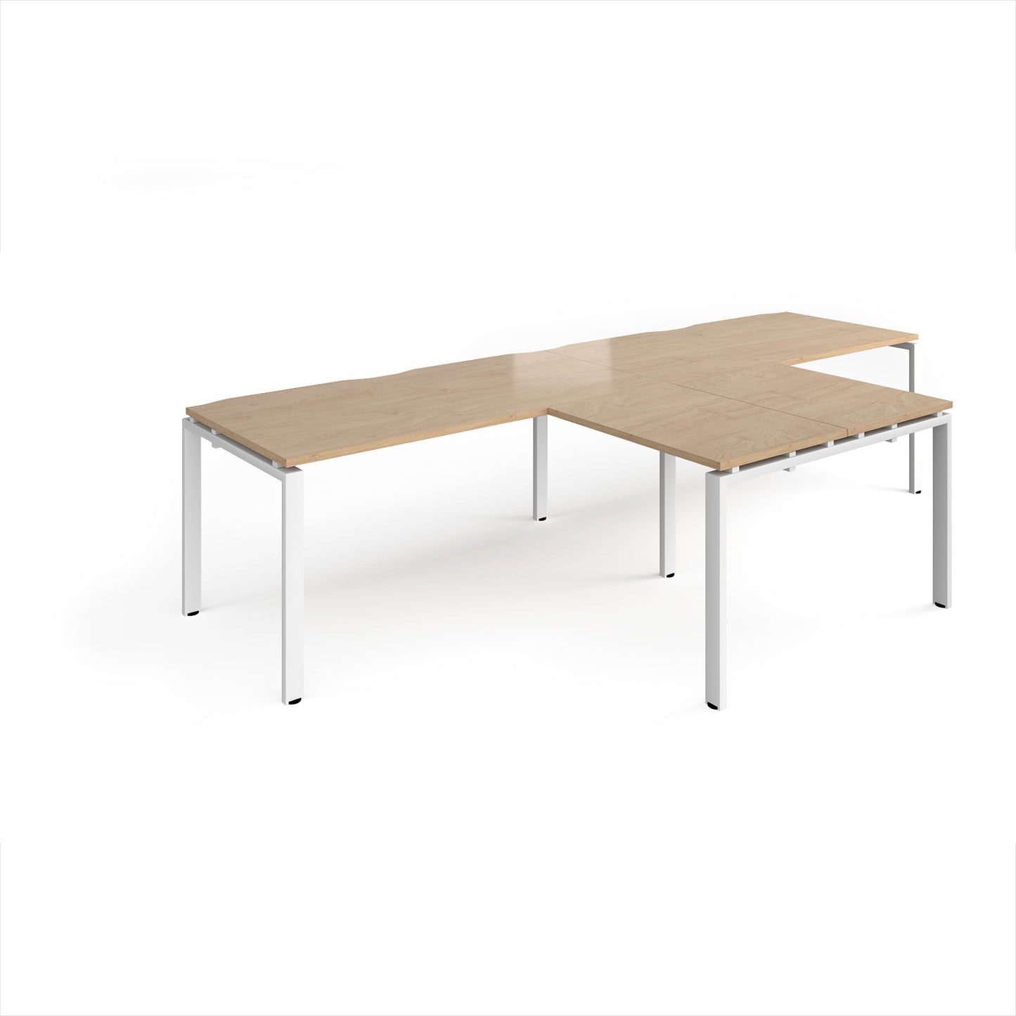 Adapt double desk with returns - ER3288-WH-KO