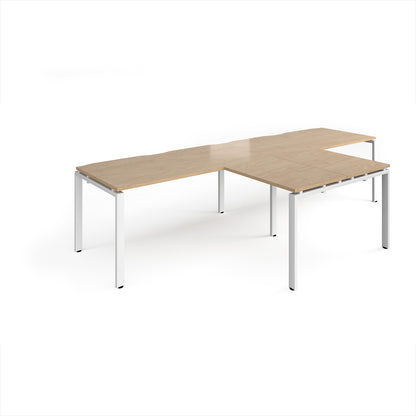Adapt double desk with returns - ER3288-WH-KO