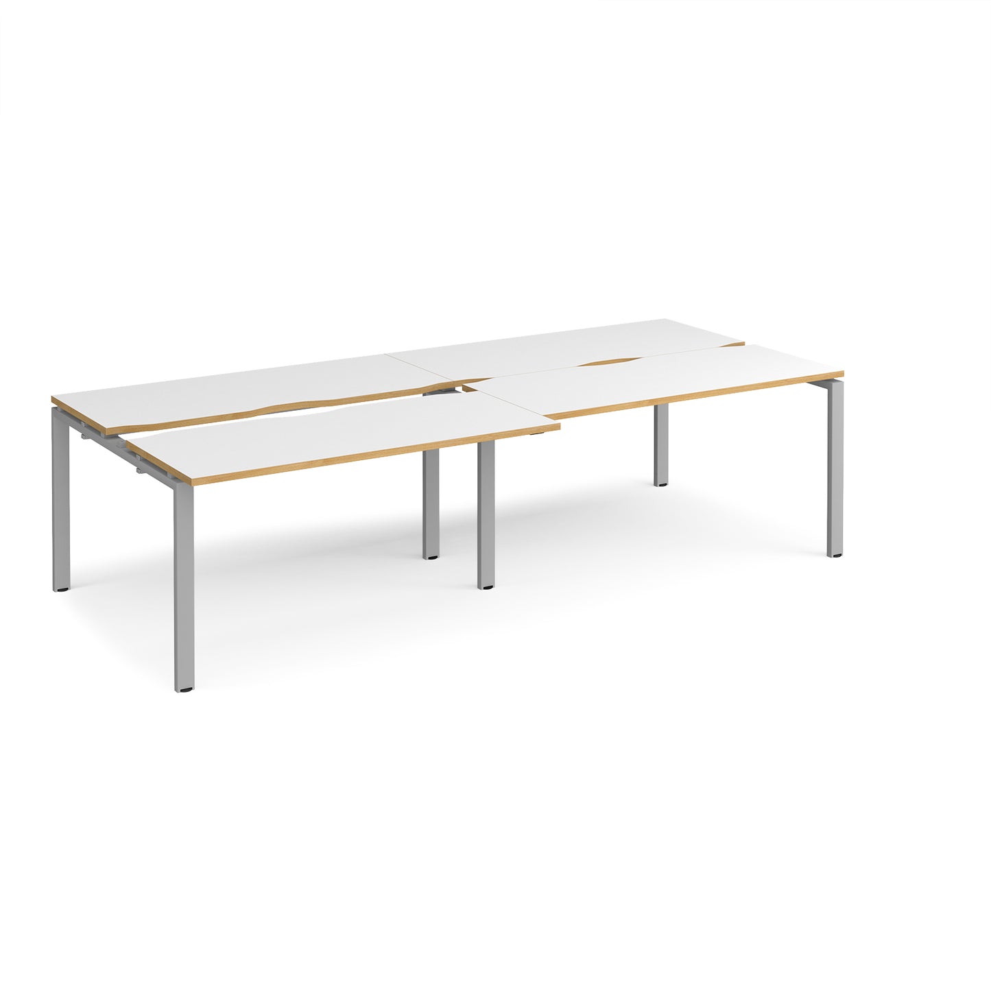 Adapt sliding top double B2B desks 1200mm deep - STE2812-S-WO