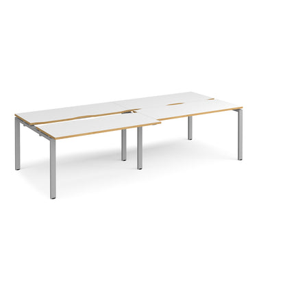 Adapt sliding top double B2B desks 1200mm deep - STE2812-S-WO