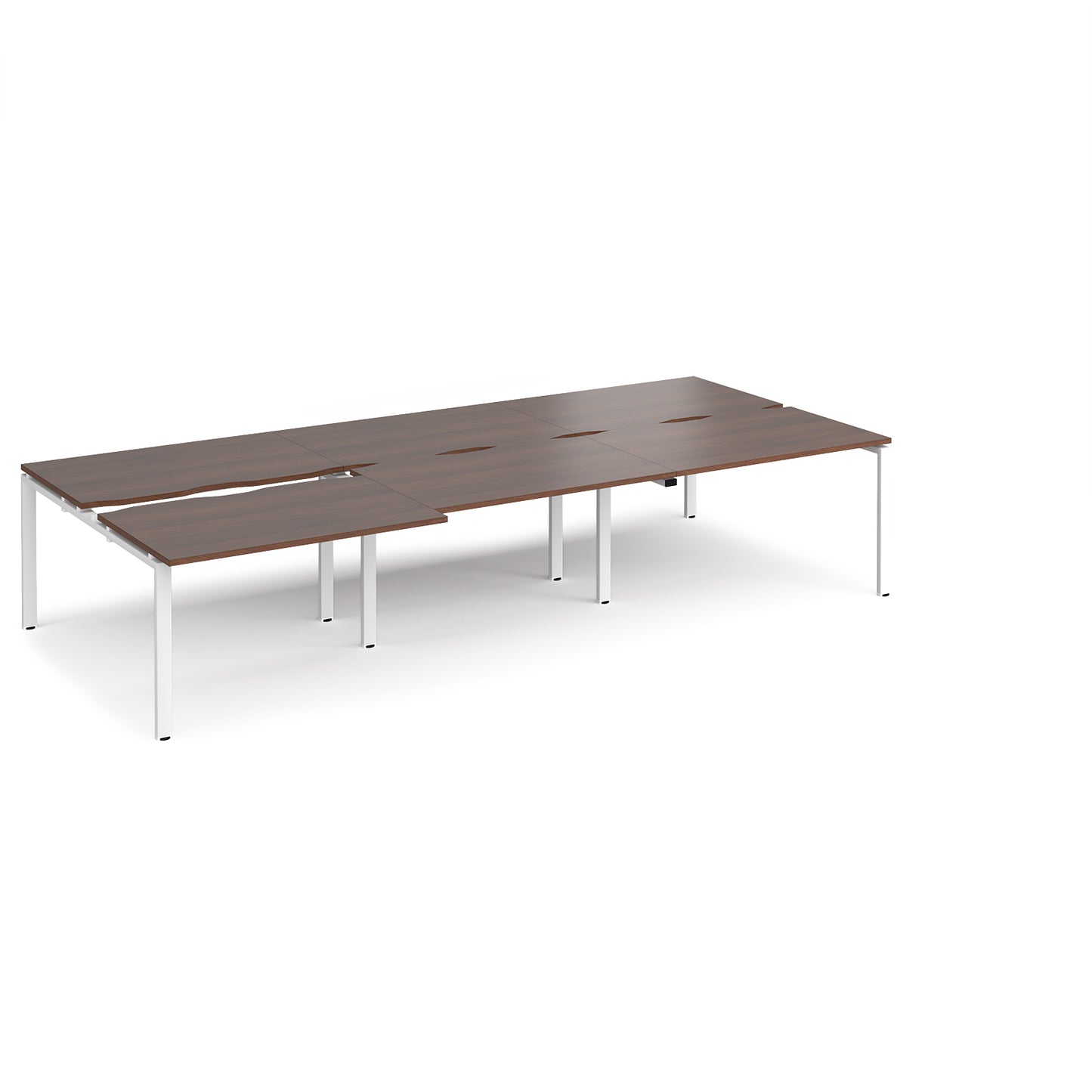 Adapt sliding top triple B2B desks 1600mm deep - STE3616-WH-W