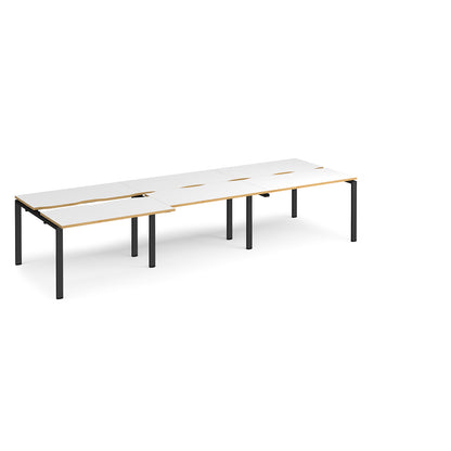 Adapt sliding top triple B2B desks 1200mm deep - STE3612-K-WO