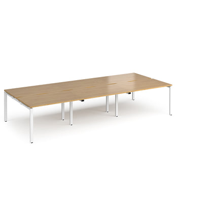 Adapt triple back to back desks 1600mm deep - E3616-WH-O