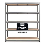 RB Boss 5x Tier Shelving Unit - 1800x1600x600mm 250kgs UDL - Galvanised