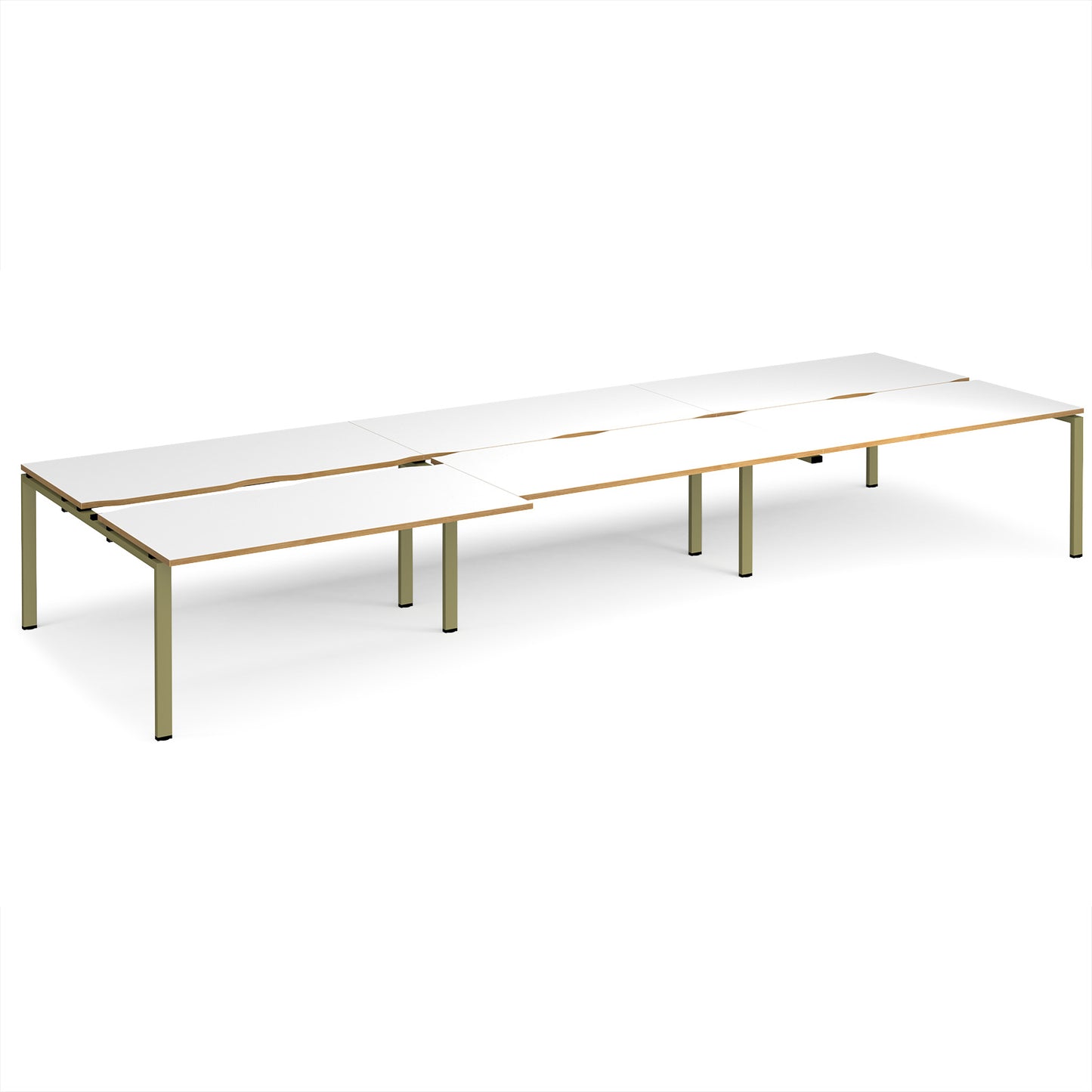 Adapt sliding top triple B2B desks 1600mm deep - STE4816-GN-WO