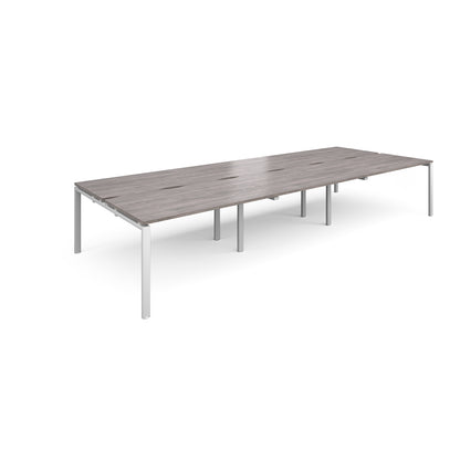 Adapt triple back to back desks 1600mm deep - E4216-WH-GO